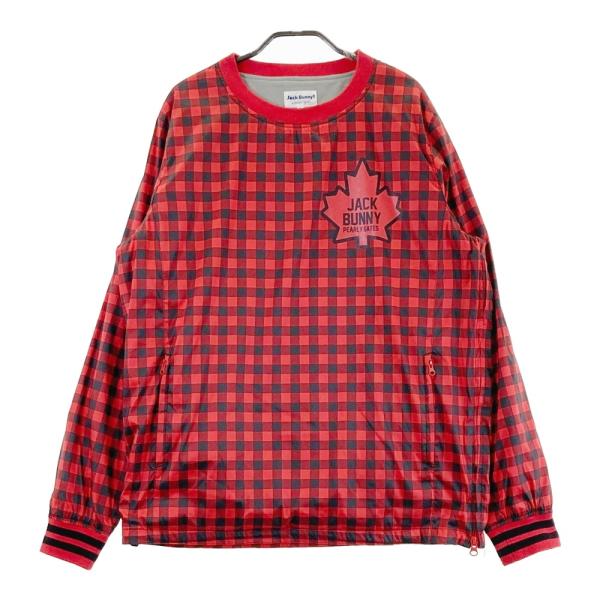 サイズ：6 JACK BUNNY ジャックバニー  裏起毛 長袖 スニードジャック チェック柄 レッド系 [240101488242] ゴルフウェア メンズ ストスト JACK BUNNY ジャックバニー 裏起毛 長袖 スニードジャック