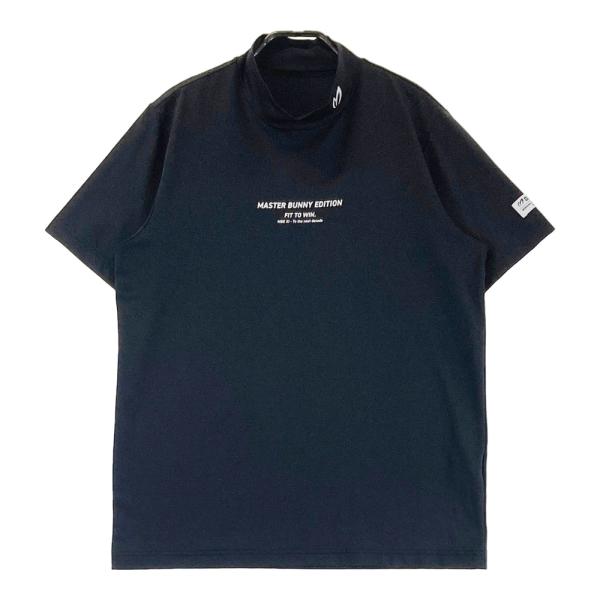 サイズ：4 MASTER BUNNY EDITION マスターバニーエディション 758-2167351 ハイネック 半袖Tシャツ  ブラック系 [240101489145] ゴルフウェア メンズ ストスト MASTER BUNNY EDITION マスターバニーエディション 758-2167351