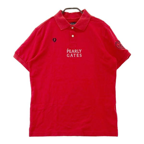 PEARLY GATES パーリーゲイツ 半袖ポロシャツ レッド系 4 ゴルフ