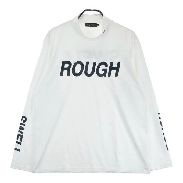 サイズ：XL ROUGH&SWELL ラフアンドスウェル  ハイネック 長袖Tシャツ  ホワイト系 [240101490351] ゴルフウェア メンズ ストスト ROUGH&SWELL ラフアンドスウェル ハイネック 長袖Tシャツ