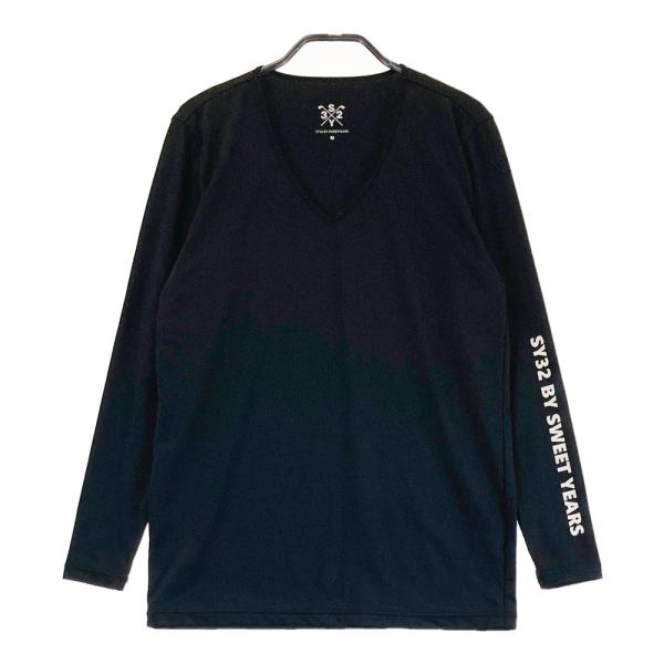 サイズ：M SY32 BY SWEET YEARS GOLF エスワイサーティトゥ SYG-23A26 裏地付き長袖Tシャツ  ブラック系 [240101419615] ゴルフウェア メンズ ストスト サイズ：M SY32 BY SWEET YEARS GOLF エスワイサーティトゥ SYG