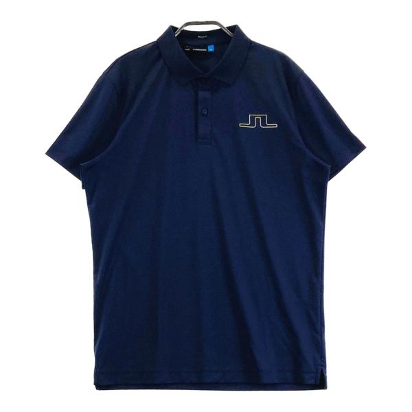 新品　J.LINDEBERG　ゴルフ　半袖ポロシャツ　ネイビー　M　メンズ J.LINDEBERG ゴルフウエア Jリンドバーグ 半袖シャツ ポロシャツ