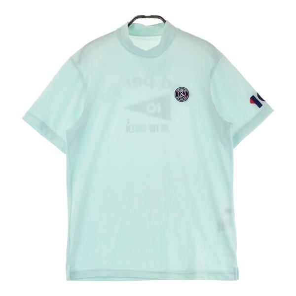 AND PER SE アンパスィ モックネック 半袖Tシャツ グリーン系 M