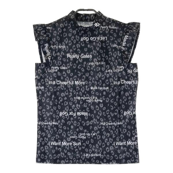 新品　パーリーゲイツ　ノースリーブ　モックネック　サマーニット　フリル　ネイビー 新品】PEARLY GATES パーリーゲイツ 2025年モデル ハイネック