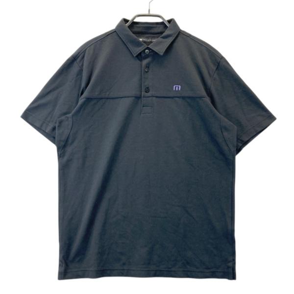 サイズ：XL TRAVIS MATHEW トラビスマシュー  半袖ポロシャツ 総柄 ブラック系 [240101424187] ゴルフウェア メンズ ストスト 新品】TRAVIS MATHEW トラビスマシュー 半袖ポロシャツ 総柄