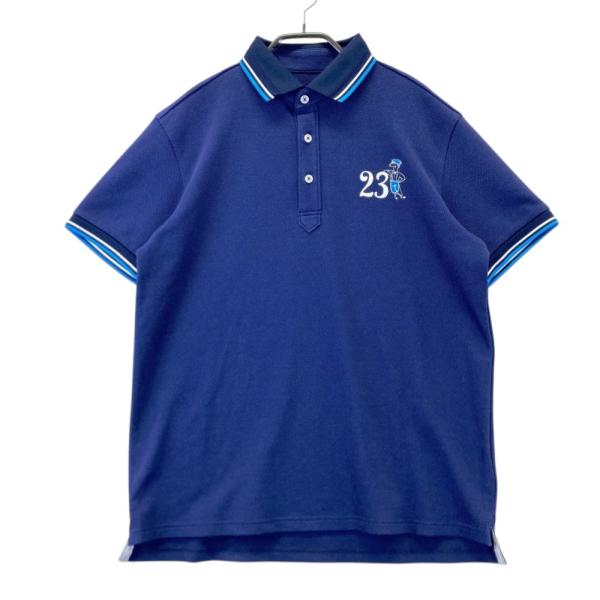 サイズ：L 23区GOLF ニジュウサンクゴルフ  ラバーロゴ 半袖ポロシャツ 迷彩 カモフラ柄 グレー系 [240101437135] ゴルフウェア メンズ ストスト 23区GOLF ニジュウサンクゴルフ ラバーロゴ 半袖ポロシャツ 迷彩