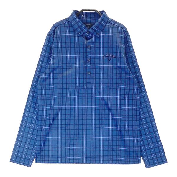 CALLAWAY キャロウェイ 長袖ポロシャツ ボタンダウン チェック柄