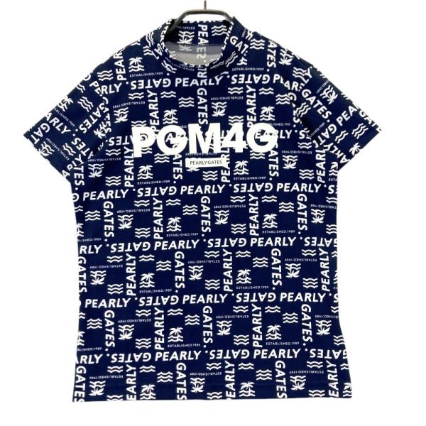 サイズ：1 PEARLY GATES パーリーゲイツ 2023年モデル ハイネック 半袖Tシャツ ヤシの木 ボタニカル柄 ピンク系 [240101469216] ゴルフウェア レディース ストスト PEARLY GATES パーリーゲイツ 2023年モデル ハイネック半袖T