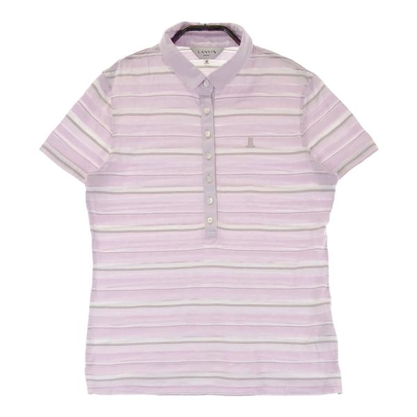 LANVIN SPORT ランバン スポール 半袖ポロシャツ ボーダー柄 パープル