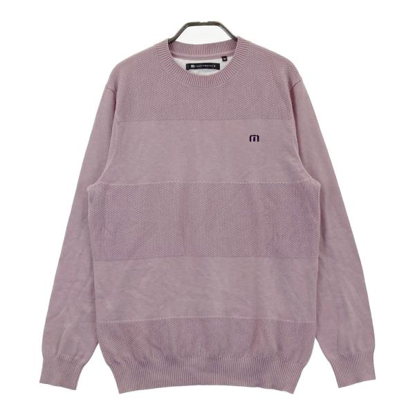サイズ：M TRAVIS MATHEW トラビスマシュー 7AK029 ニットセーター ウール混  パープル系 [240101496574] ゴルフウェア メンズ ストスト TRAVIS MATHEW トラビスマシュー 7AK029 ニットセーター ウール
