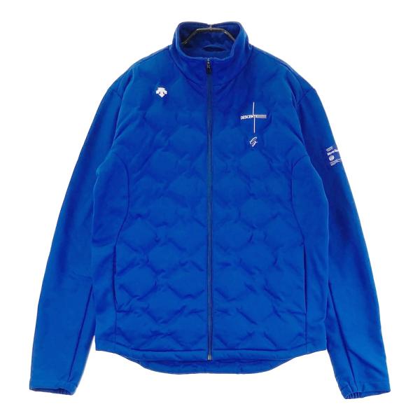 デサントゴルフ　裏起毛　ジャケット　ブルゾン　アウター　ゴルフウェア　サイズO DESCENTE GOLF デサントゴルフ 裏起毛切替ダウンジャケット ブルー系 O
