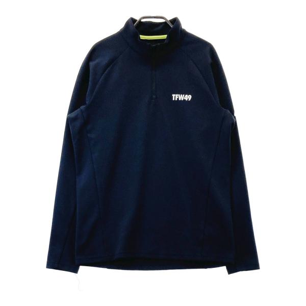サイズ：M TFW49 ティーエフダブリューフォーティーナイン  ハーフジップ長袖Tシャツ  ブルー系 [240101443730] ゴルフウェア レディース ストスト TFW49 ティーエフダブリューフォーティーナイン ハーフジップ