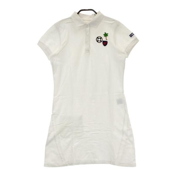 美品　マスターバニー　1/M 半袖ワンピース　ホワイト/ブラック　千鳥総柄 美品 マスターバニー 1/M 半袖ワンピース ホワイト/ブラック