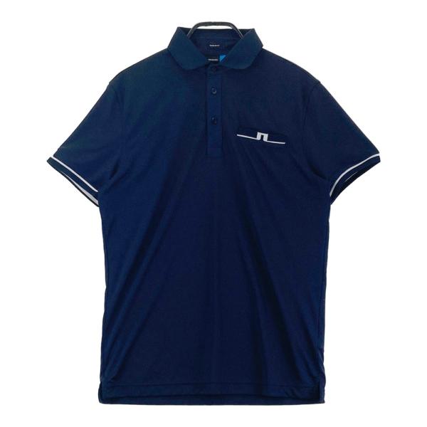 【美品】J.LINDEBERG ジェイリンドバーグ 半袖ポロシャツ ロゴ S 紺 J.LINDEBERG ジェイリンドバーグ 半袖ポロシャツ ネイビー系 S