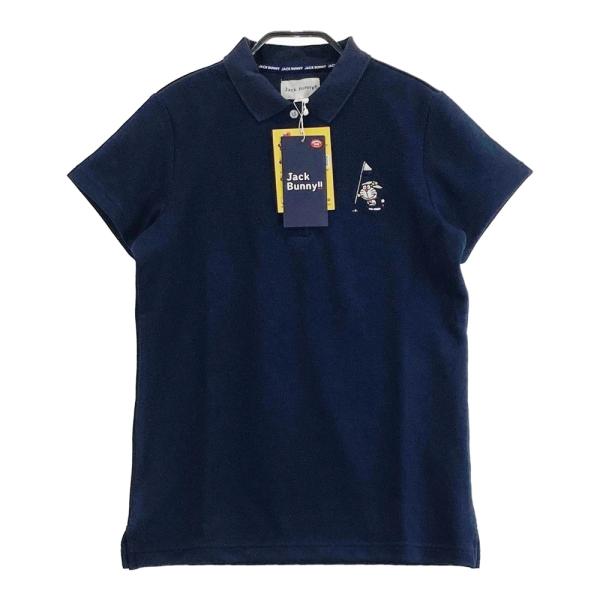 美品✨ジャックバニー ドラえもん星　半袖ポロシャツ L 総柄ネイビーゴルフメンズ 新品】JACK BUNNY ジャックバニー 2023年モデル 半袖ポロシャツ