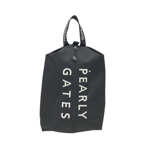 PEARLY GATES パーリーゲイツ  シューズケース ニコちゃん  ブラック系 FR [240101499491] ゴルフウェア ストスト PEARLY GATES パーリーゲイツ シューズケース ニコちゃん ブラック系