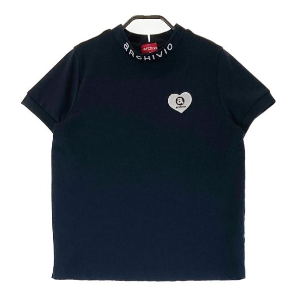 アルチビオ archivio 半袖モックネックシャツ tシャツ 異素材 40 L ARCHIVIO アルチビオ モックネック半袖Tシャツ ブラック系 40