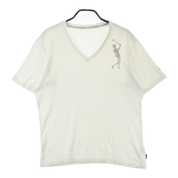 MARK&LONA マークアンドロナ Vネック 半袖Tシャツ ホワイト系 XL