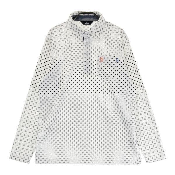 MUNSING WEAR マンシングウェア 長袖ポロシャツ ドット柄
