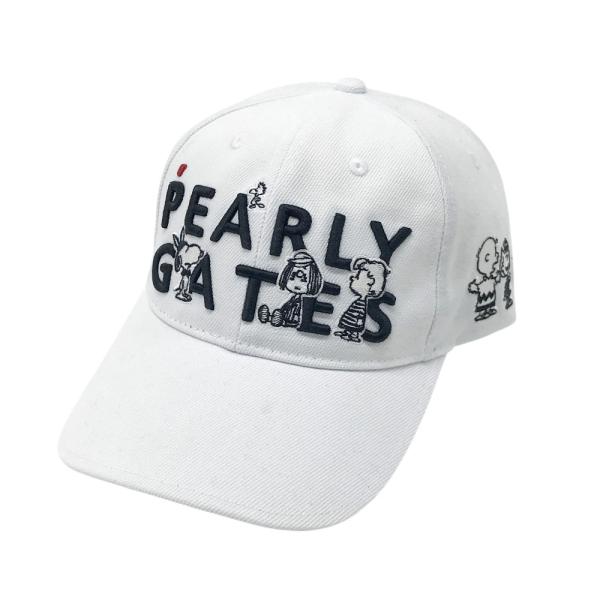 PEARLY GATES パーリーゲイツ ×PEANUTS キャップ ホワイト系 FR
