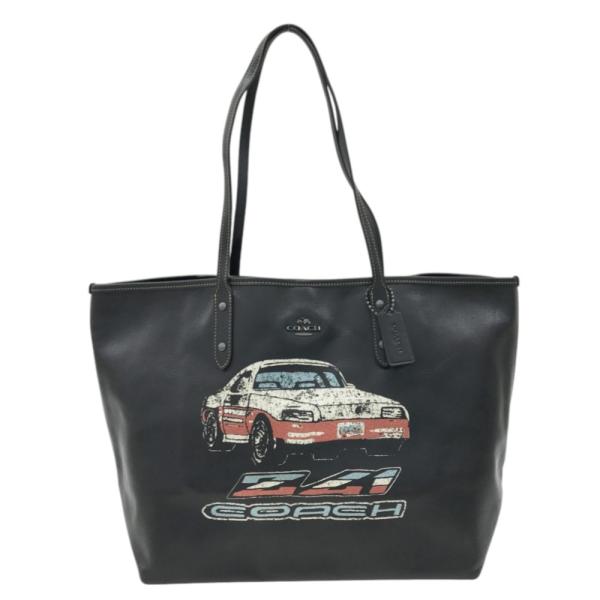 COACH（コーチ） F22692 レザー トートバッグ 車 カー ブラック系