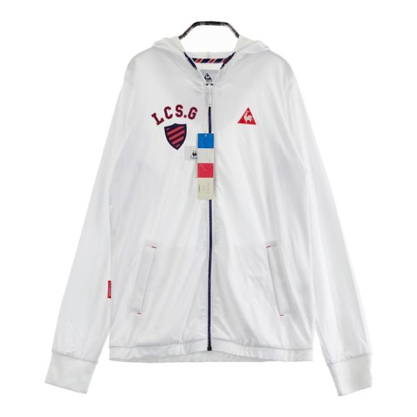 サイズ：M LE COQ GOLF ルコックゴルフ  ジップパーカー  ホワイト系 [240101501888] ゴルフウェア メンズ ストスト LE COQ GOLF ルコックゴルフ ジップパーカー ホワイト系 M