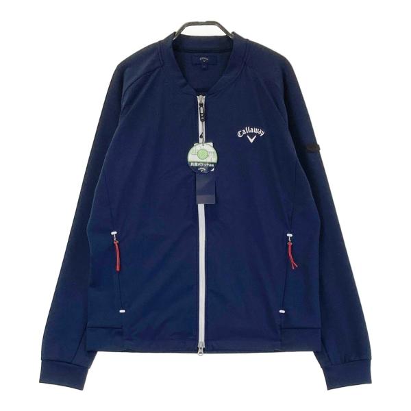 長袖 キャロウェイ 新品】CALLAWAY LLサイズ ネイビー フード付き 撥水 中綿 長袖ブルゾン キャロウェイ 新品 ジップジャケット L ネイビー系 メンズウェア