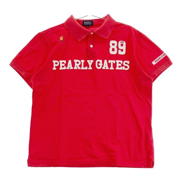 PEARLY GATES パーリーゲイツ 半袖ポロシャツ 赤 1 (M相当) PEARLY GATES パーリーゲイツ 半袖ポロシャツ レッド系 7 ゴルフ