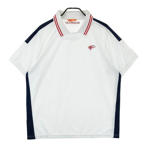 サイズ：XL BEAMS GOLF ビームスゴルフ 2024年モデル 襟付き 半袖Tシャツ  ホワイト系 [240101501686] ゴルフウェア メンズ ストスト BEAMS GOLF ビームスゴルフ 2024年モデル 襟付き 半袖Tシャツ