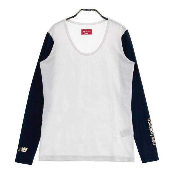 サイズ：2 NEW BALANCE GOLF ニューバランス 2024年モデル 長袖インナーTシャツ メッシュ切替  ホワイト系 [240101501727] ゴルフウェア レディース ストスト NEW BALANCE GOLF ニューバランス 2024年モデル 長袖インナーT