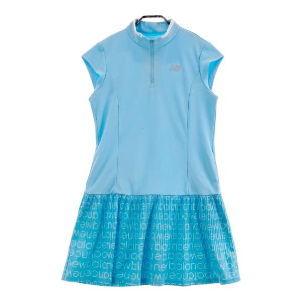 サイズ：1 NEW BALANCE GOLF ニューバランス  半袖ワンピース 総柄 ブルー系 [240001240816] ゴルフウェア レディース ストスト サイズ：1 NEW BALANCE GOLF ニューバランス 半袖ワンピース 総