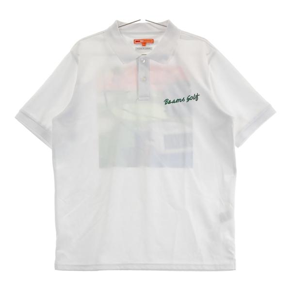 BEAMS GOLF ビームスゴルフ 半袖ポロシャツ バックプリント