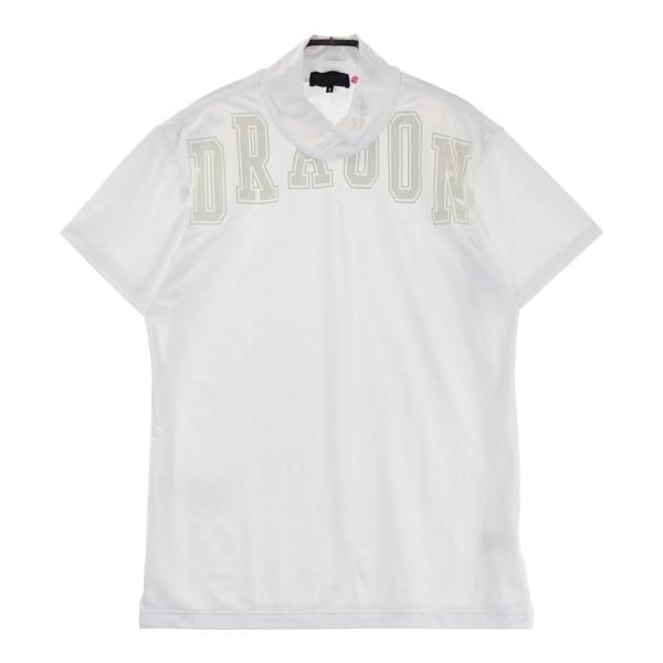 サイズ：2 DANCE WITH DRAGON ダンスウィズドラゴン  ハイネック半袖Tシャツ  ホワイト系 [240101462009] ゴルフウェア メンズ ストスト DANCE WITH DRAGON ダンスウィズドラゴン ハイネック 半袖T