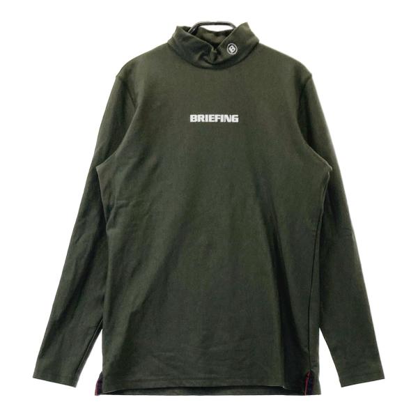 サイズ：M BRIEFING GOLF ブリーフィング  裏起毛 ハイネック 長袖Tシャツ  ネイビー系 [240101422362] ゴルフウェア メンズ ストスト BRIEFING GOLF ブリーフィング ハイネック長袖Tシャツ ネイビー