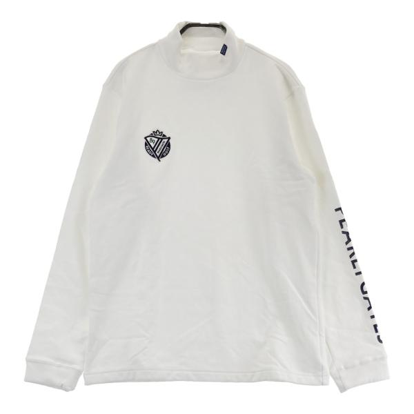 サイズ：6 PGG PEARLY GATES パーリーゲイツ  裏起毛 ハイネック 長袖Tシャツ  ホワイト系 [240101435769] ゴルフウェア メンズ ストスト サイズ：6 PGG PEARLY GATES パーリーゲイツ 裏起毛 ハイネック