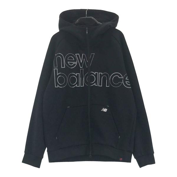 サイズ：2 NEW BALANCE GOLF ニューバランス  ジップパーカー ビックロゴ  ブラック系 [240101380999] ゴルフウェア レディース ストスト NEW BALANCE GOLF ニューバランス ジップパーカー ビックロゴ