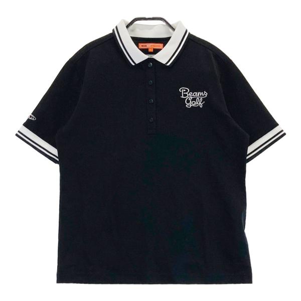 サイズ：L BEAMS GOLF ビームスゴルフ 2024年モデル 半袖ポロシャツ  ブラック系 [240101502675] ゴルフウェア レディース ストスト BEAMS GOLF ビームスゴルフ 2024年モデル 半袖ポロシャツ