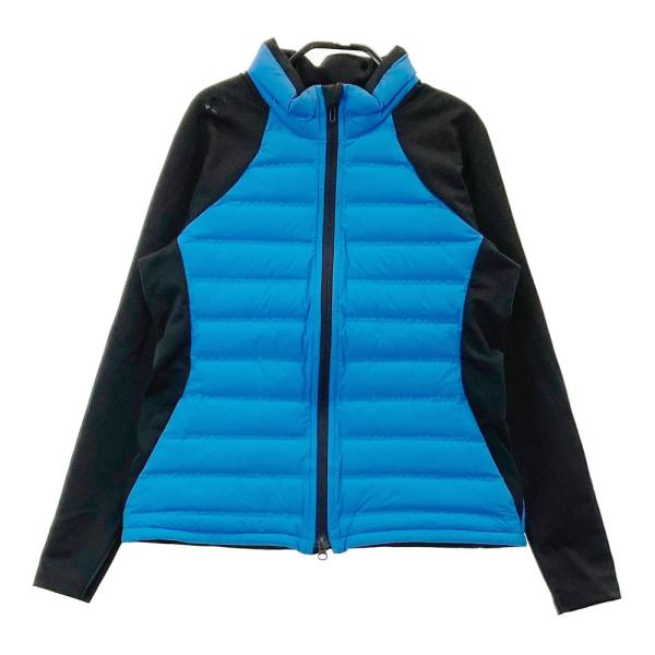 【デサントゴルフ】美品 ジップジャケット ロゴ ネイビー Mサイズ レディース DESCENTE GOLF デサントゴルフ ダウン ジップジャケット ブルー