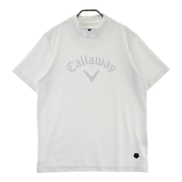 CALLAWAY キャロウェイ ハイネック 半袖Tシャツ ホワイト系 L