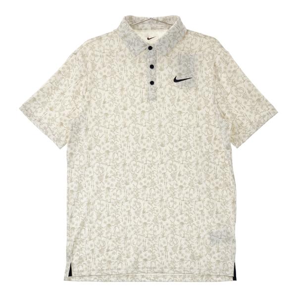 美品◎NIKE GOLF ナイキゴルフウェア2点セット ポロシャツ ゴルフパンツ NIKE GOLF ナイキゴルフ HM5795-110 半袖ポロシャツ 花柄 ホワイト系 S