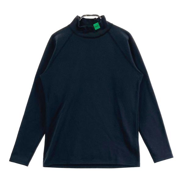 サイズ：M SLDO. エスルド  裏起毛 ハイネック長袖Tシャツ  ブラック系 [240101503996] ゴルフウェア メンズ ストスト SLDO. エスルド 裏起毛 ハイネック長袖Tシャツ ブラック系 M