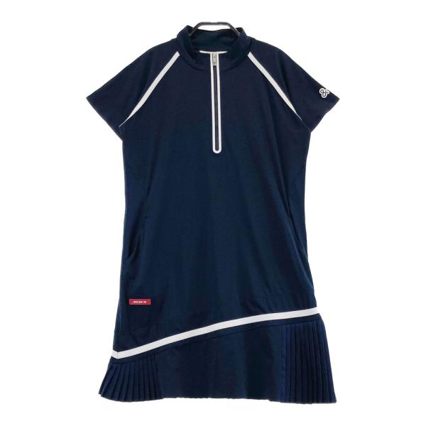 美品 and per se 2023年モデル ハーフジップシャツ L ネイビー AND PER