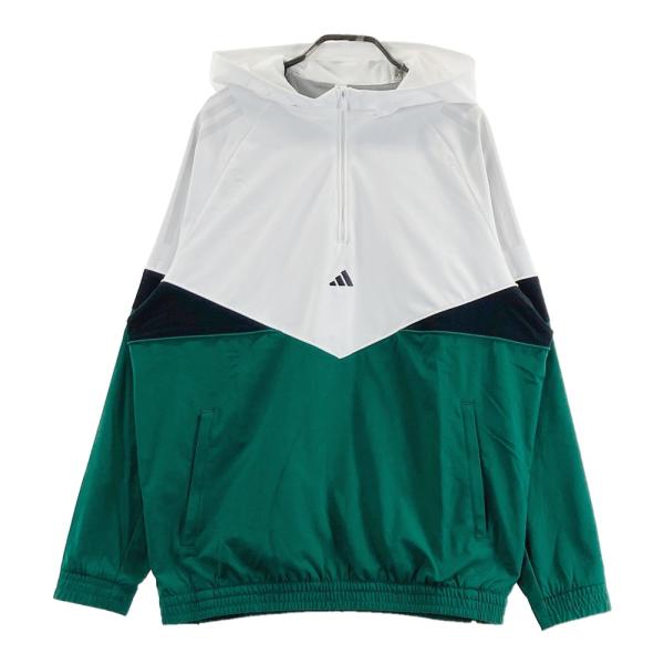 サイズ：L ADIDAS GOLF アディダスゴルフ 2024年モデル フード付 ハーフジップ 長袖ブルゾン  ピンク系 [240101430962] ゴルフウェア メンズ ストスト ADIDAS GOLF アディダスゴルフ 2024年モデル フード付 ハーフ