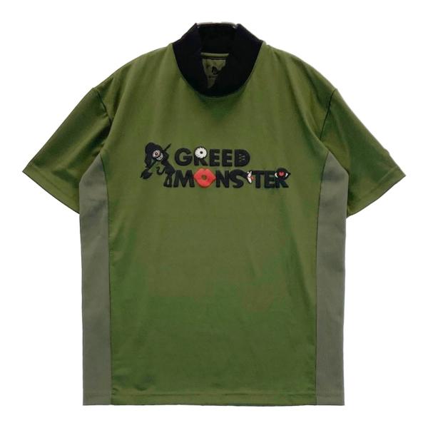 MONSTER GREED グリードモンスター モックネック 半袖Tシャツ カーキ系