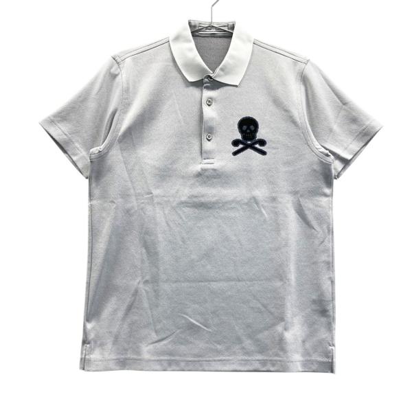 マーク&ロナ　グレーポロシャツ MARK&LONA マークアンドロナ 半袖ポロシャツ プリント グレー系