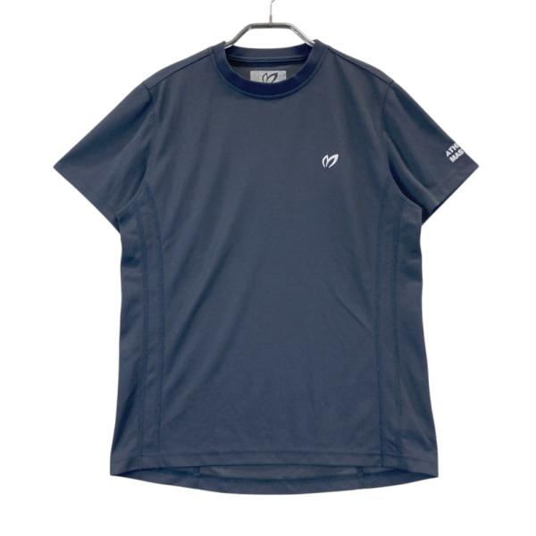 サイズ：4 MASTER BUNNY EDITION マスターバニーエディション  ハイネック　半袖Tシャツ ロゴ柄 ネイビー系 [240101504277] ゴルフウェア メンズ ストスト MASTER BUNNY EDITION マスターバニーエディション ハイネック