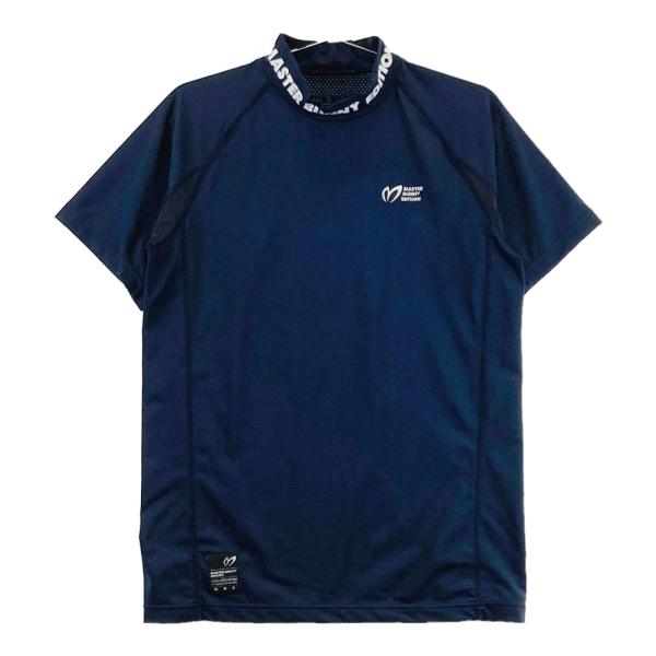 サイズ：0 MASTER BUNNY EDITION マスターバニーエディション  ハイネック 半袖Tシャツ  ネイビー系 [240101430234] ゴルフウェア メンズ ストスト MASTER BUNNY EDITION マスターバニーエディション ハイネック