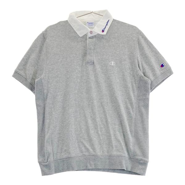 中古 メンズ チャンピオンゴルフ Champion 半袖ポロシャツ L グレー