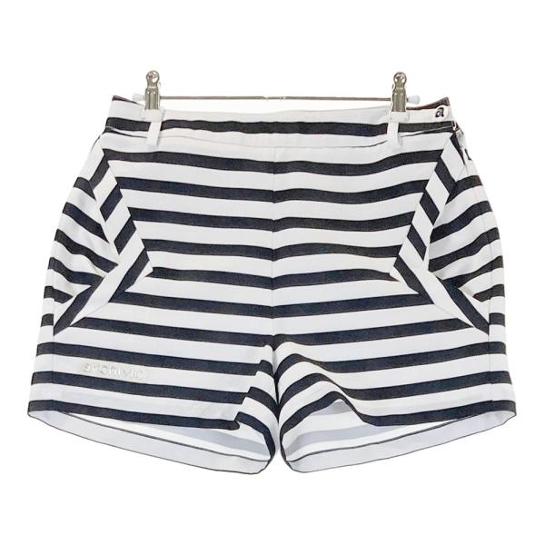 ARCHIVIO アルチビオ ショートパンツ ボーダー柄 ホワイト系 38 ゴルフ