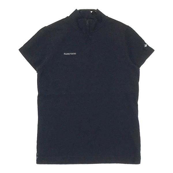 【極美品】パーリーゲイツ　ハーフジップtシャツ ゴルフ　ネイビー　L PEARLY GATES パーリーゲイツ ハーフジップ 半袖Tシャツ